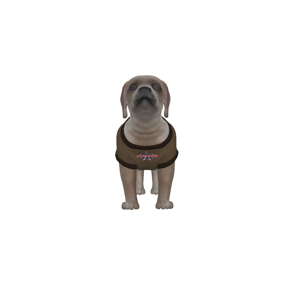 Pug- Taupe- My Owner Is Armed- Anti Woke Pets -Puppy Tank Top